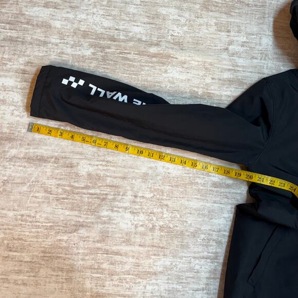 Vans Women’s XS Black Alliance Long Windbreaker Hood Jacket Coat Zipper Trench - Picture 5 of 9